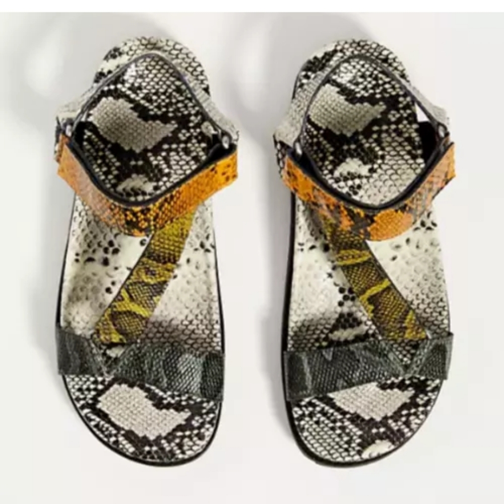 FREDA SALVADOR Adair Shiny Python Sandals NEW $425 Sz 10 Anthropologie Exclusive - Picture 3 of 13